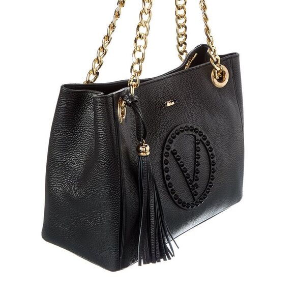 Valentino By Mario Valentino Luisa Leather Shoulder Bag, Black - Picture 3 of 4